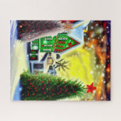 Winter Weihnachtsdorf Szene Puzzle (Horizontal)