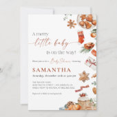 Winter Weihnachtsdusche Einladung (Vorderseite)