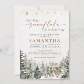 Winter Weihnachtsdusche Einladung (Vorderseite)