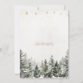 Winter Weihnachtsdusche Einladung (Rückseite)