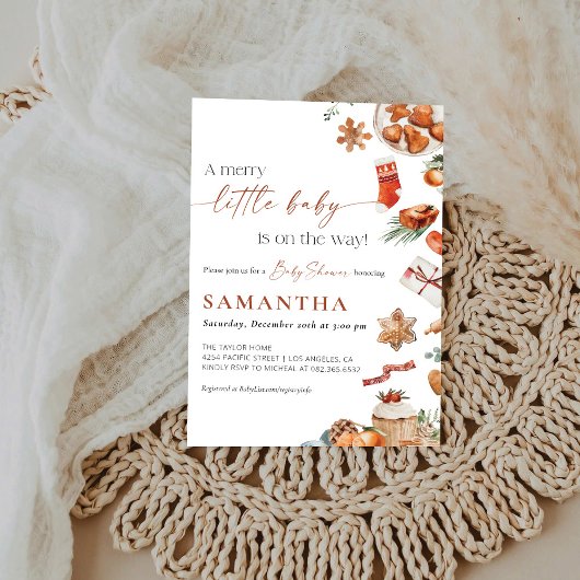 Winter Weihnachtsdusche Einladung