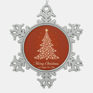 🎄Winter-Weihnachtsfeier Immergrün-Feier Schmuckst Schneeflocken Zinn-Ornament