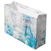 Winter-Weihnachtsfeiertage Geschenk-Tasche Große Geschenktüte (Vorderseite Schrägansicht)