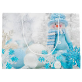 Winter-Weihnachtsfeiertage Geschenk-Tasche Große Geschenktüte (Rückseite)