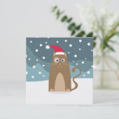 Winter Weihnachtsfeiertage Weihnachtskatzenkatze (Stehend Vorderseite)