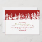 Winter-Weihnachtsfest in Rot und Weiß - Party Einladung (Vorderseite)