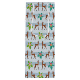 Winter Weihnachtsfest mit Holly Retro Inspiriert Geschenktüte Für Weinflaschen