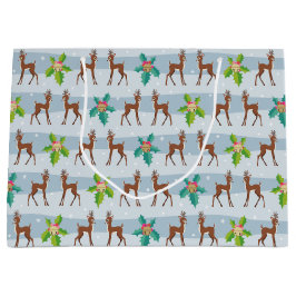 Winter Weihnachtsfest mit Holly Retro Inspiriert Große Geschenktüte