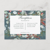 Winter Weihnachtsgrün Aquamariner Empfang Begleitkarte (Vorderseite)