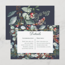 Winter Weihnachtsgrün Marine Details Hochzeit
