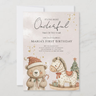 Winter Weihnachtshäuser Weihnachten Geburtstag Einladung