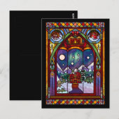 Winter-Weihnachtskarte Postkarte (Vorne/Hinten)
