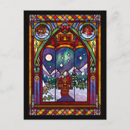 Winter-Weihnachtskarte Postkarte