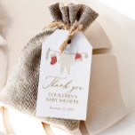 Winter Weihnachtskleidung Baby Dusche Geschenkanhänger<br><div class="desc">Danke an Freunde und Familie,  dass Sie Ihre Babydusche mit diesen festlichen Aquarellkleidung begleitet haben.</div>