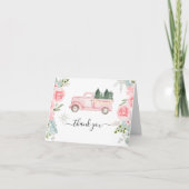 Winter Weihnachtsmann Dankeschön Karte (Vorderseite)