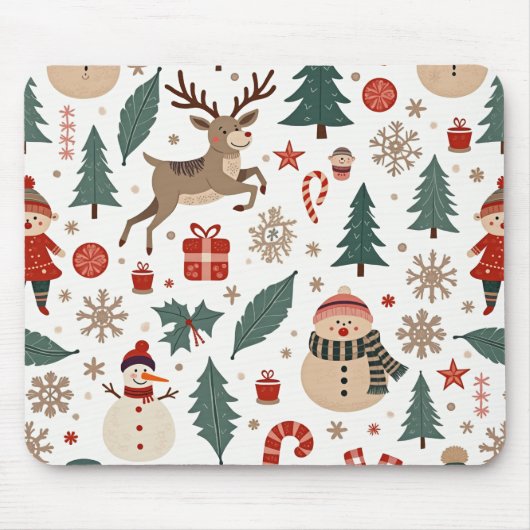 Winter Weihnachtsmaus Mousepad (Vorne)