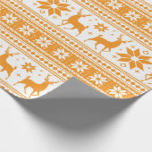 Winter-Weihnachtsrotwild-orange Geschenkpapier (Ecke)