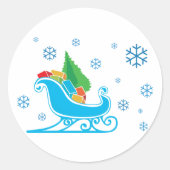Winter Weihnachtssleigh Stickers (Vorderseite)