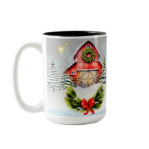 Winter/Weihnachtsstall Tasse