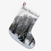 Winter-WeihnachtsStrumpf-personalisierte Strümpfe Großer Weihnachtsstrumpf (Vorderansicht (hängend))