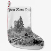 Winter-WeihnachtsStrumpf-personalisierte Strümpfe Kleiner Weihnachtsstrumpf (Vorderseite)