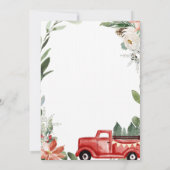 Winter Weihnachtswagen Kinderdusche Einladung (Rückseite)