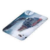 Winter-Weihnachtszug mit Mädchen Magnet (Linke Seite)