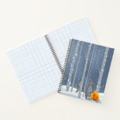 Winter Weims in Birch Trees Spiral Notebook Notizblock (Innenseite)