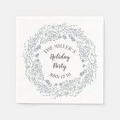 Winter-Weißbeeren-Kranz Serviette (Vorderseite)