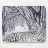 Winter-weißer Tiger Mousepad (Vorne)