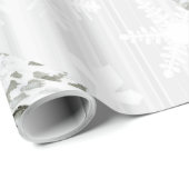 Winter-weißes Eulen-Muster 10 Geschenkpapier (Rolleneckpunkt)