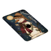 Winter Welcome Snowman Premium Magnet (Rechte Seite)