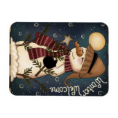 Winter Welcome Snowman Premium Magnet (Horizontal)