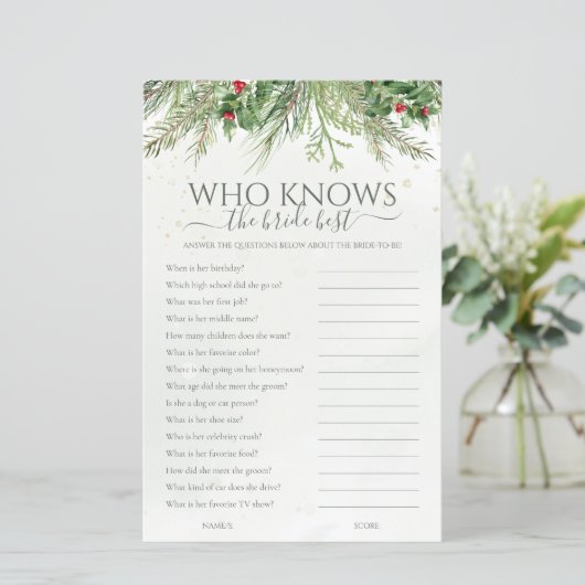Winter wer das beste Brautparty-Spiel der Bride ke (Stehend Vorderseite)
