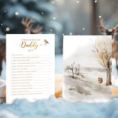 Winter Wer das Daddy Best Baby Shower Game kennt Einladung