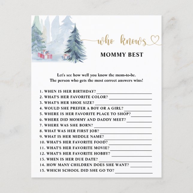 Winter Wer Mami am besten kennt (Vorderseite)