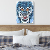Winter Werewolf Fantasy Dark Horror Art Leinwanddruck (Insitu (Schlafzimmer))