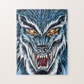 Winter Werewolf Fantasy Dark Horror Art Puzzle (Vertikal)