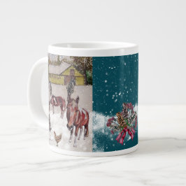 Winter West Hügel Ranch (Keria's Pferde) Jumbo-Tasse