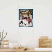 Winter West Hügel Ranch (Keria's Pferde) Poster (Küche)