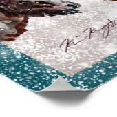 Winter West Hügel Ranch (Keria's Pferde) Poster (Ecke)