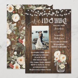 Winter Western Wir feiern noch Hochzeitstag Einladung