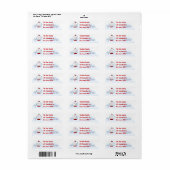 Winter Westie Christmas Address Labels (Vorne)