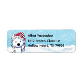 Winter Westie Christmas Address Labels (Vorne)