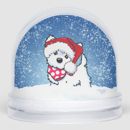 Winter Westie Christmas Art Schneekugeln