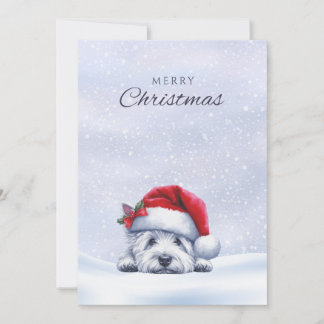 Winter Westie im Schnee Weihnachtskarte Feiertagskarte