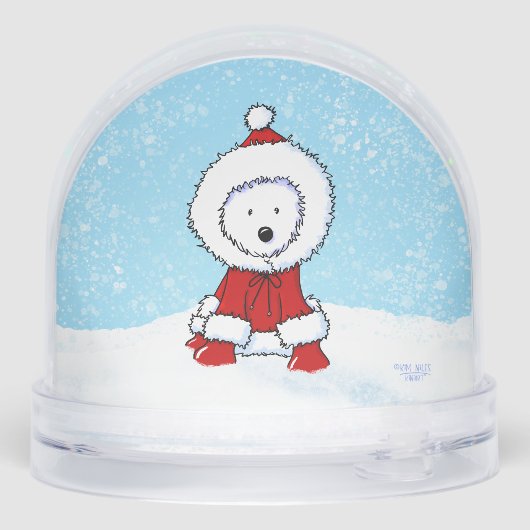 Winter Westie Schneekugeln (Rückseite)