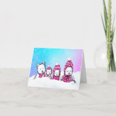 Winter Westies im Schnee Karte (Vorderseite)