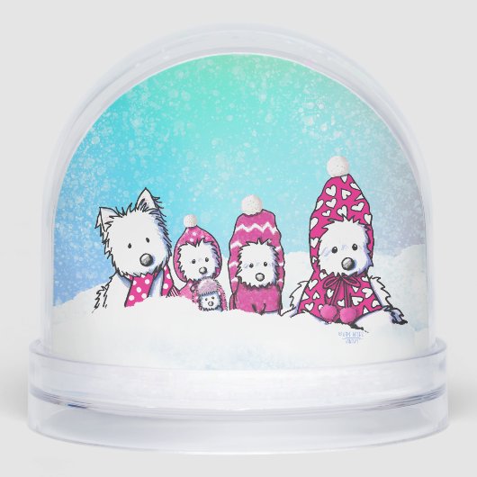 Winter Westies Snow Globe Schneekugeln (Vorderseite)