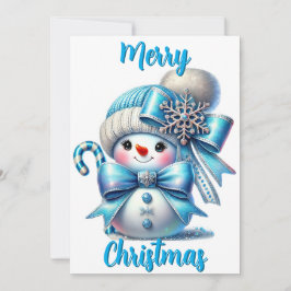 Winter Whimsy: Ein festlicher Snowman Gruß Feiertagskarte